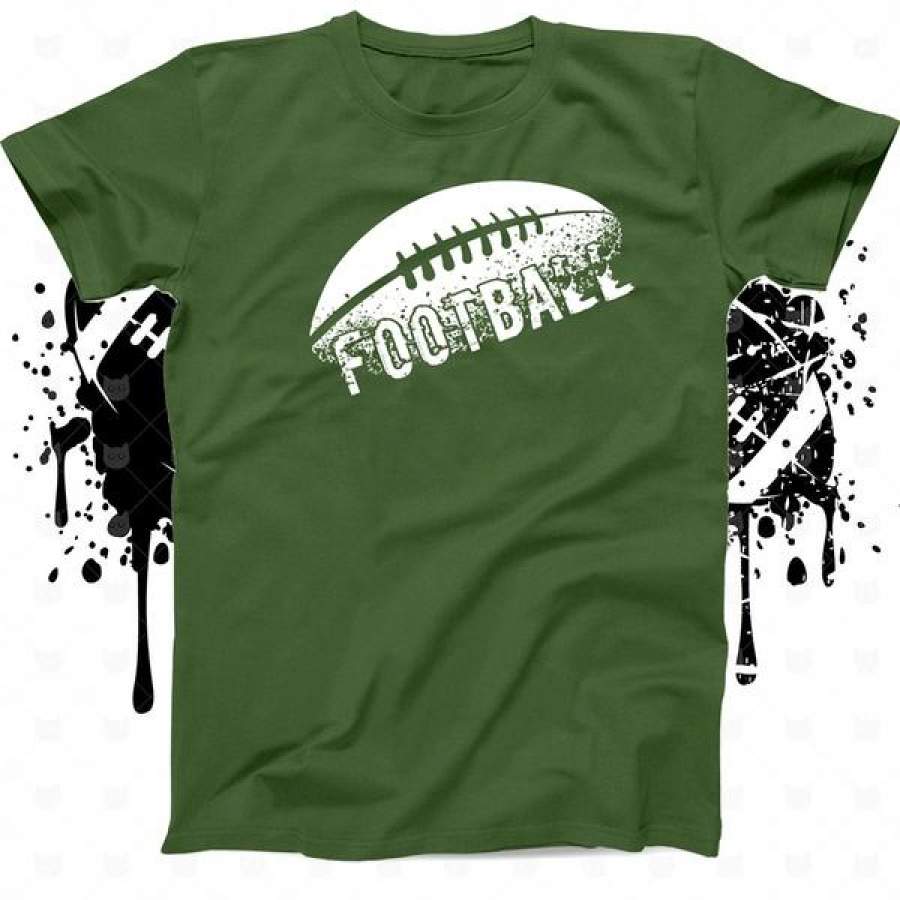 American Football T Shirt College ball Sport Logo Unisex Mens Graphic Tee