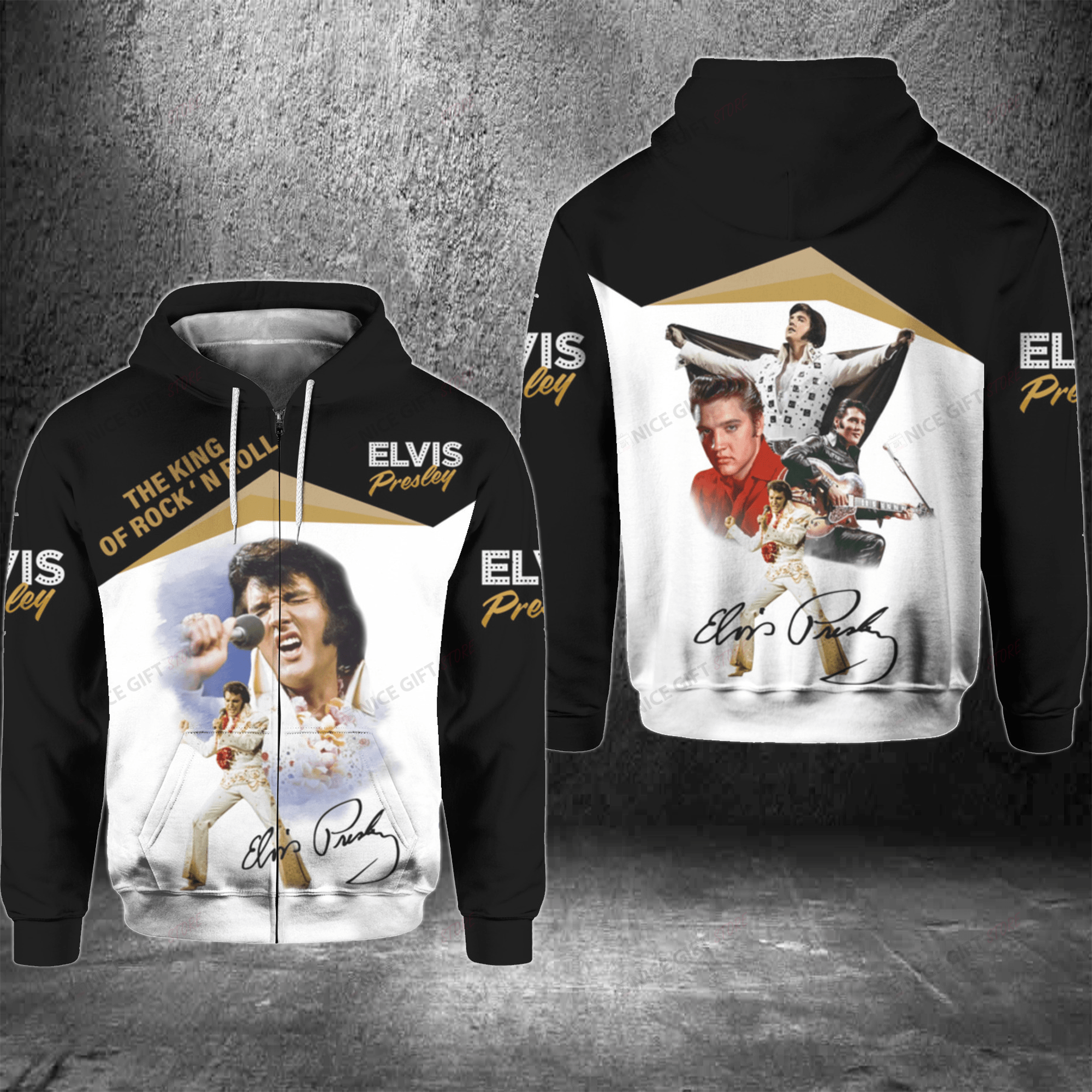 Elvis Presley Zip Hoodie 3D 3Zh-H8C8