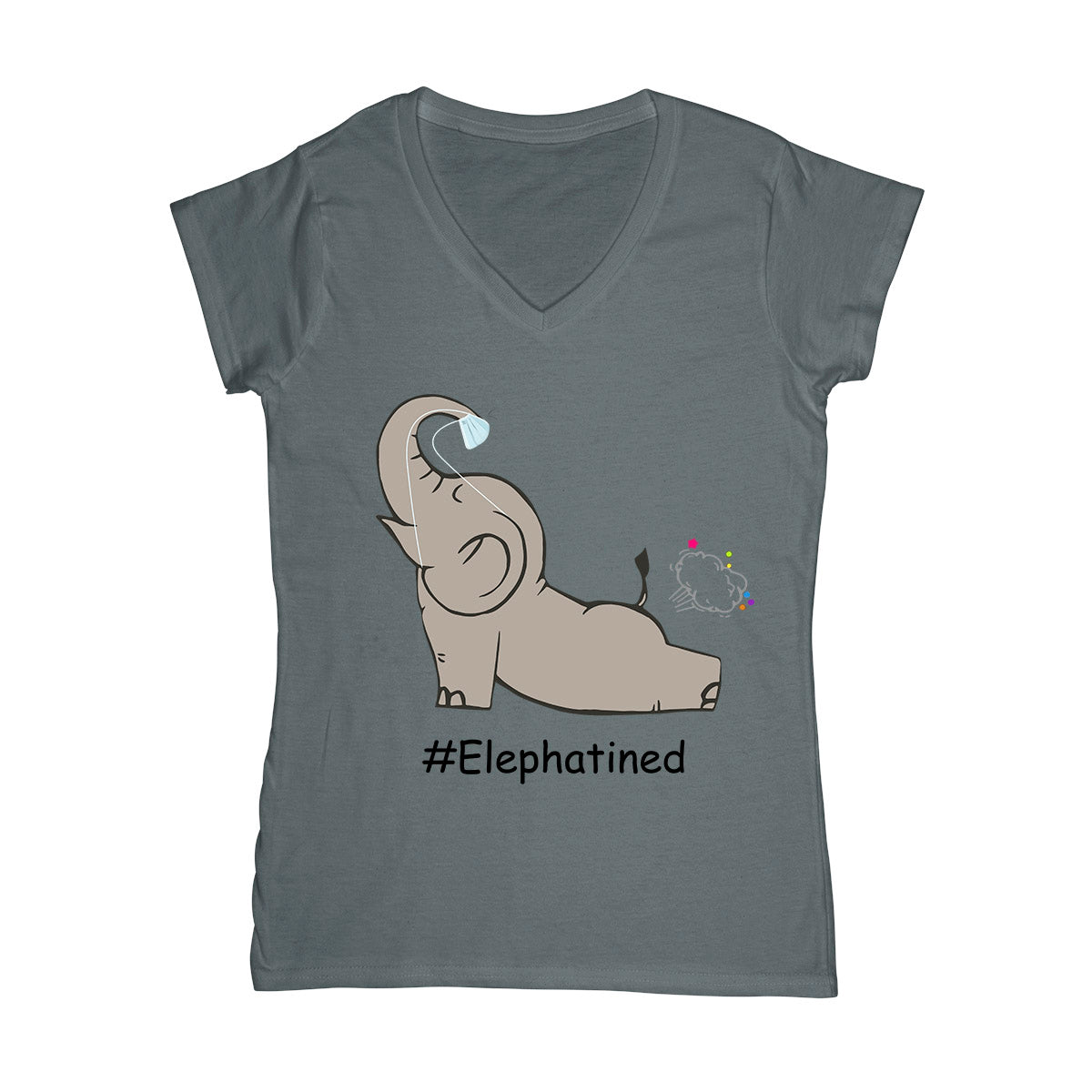 Elephant Yoga Quarantine Ez06 1004 Women V-Neck T-Shirt