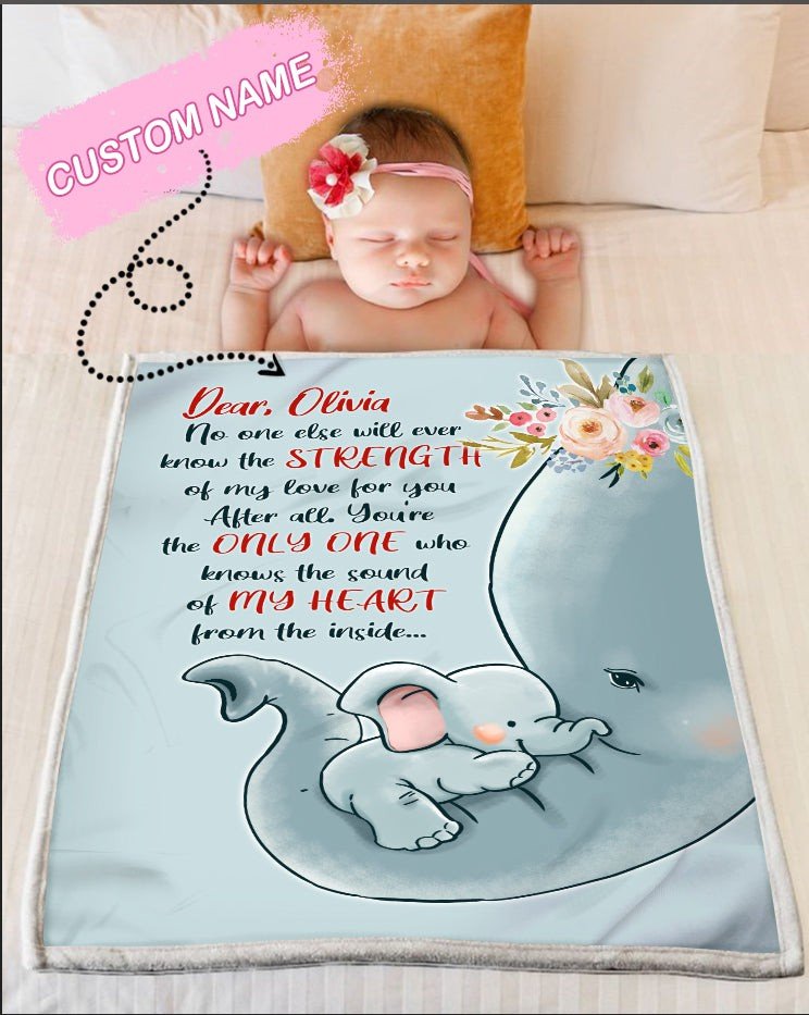 Personalized Blanket For Daughter – Elephant Blanket Ntth