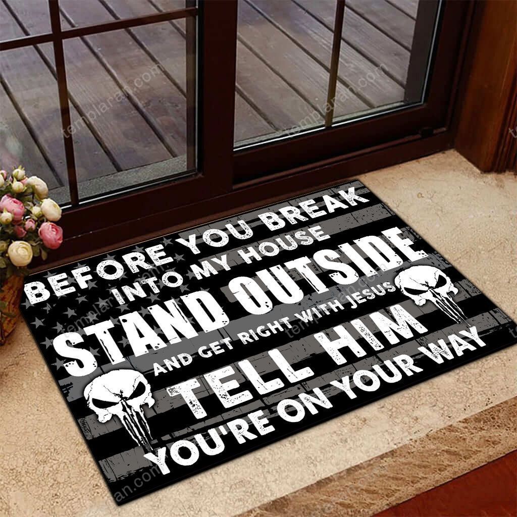 Punisher Doormat 3D Printing HQT-DSH010