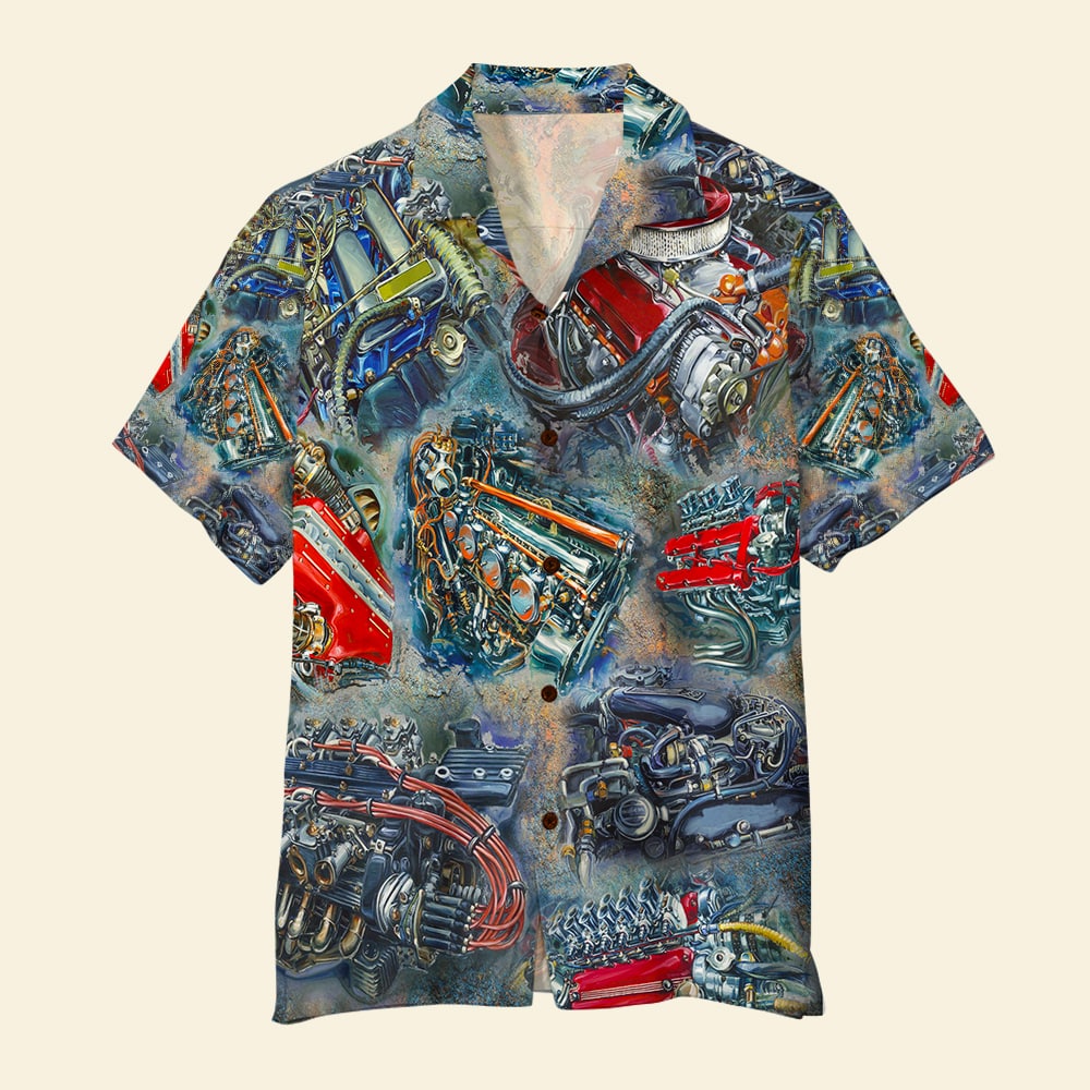 Racing Car Hawaii Shirt Engine Theme Ha107374