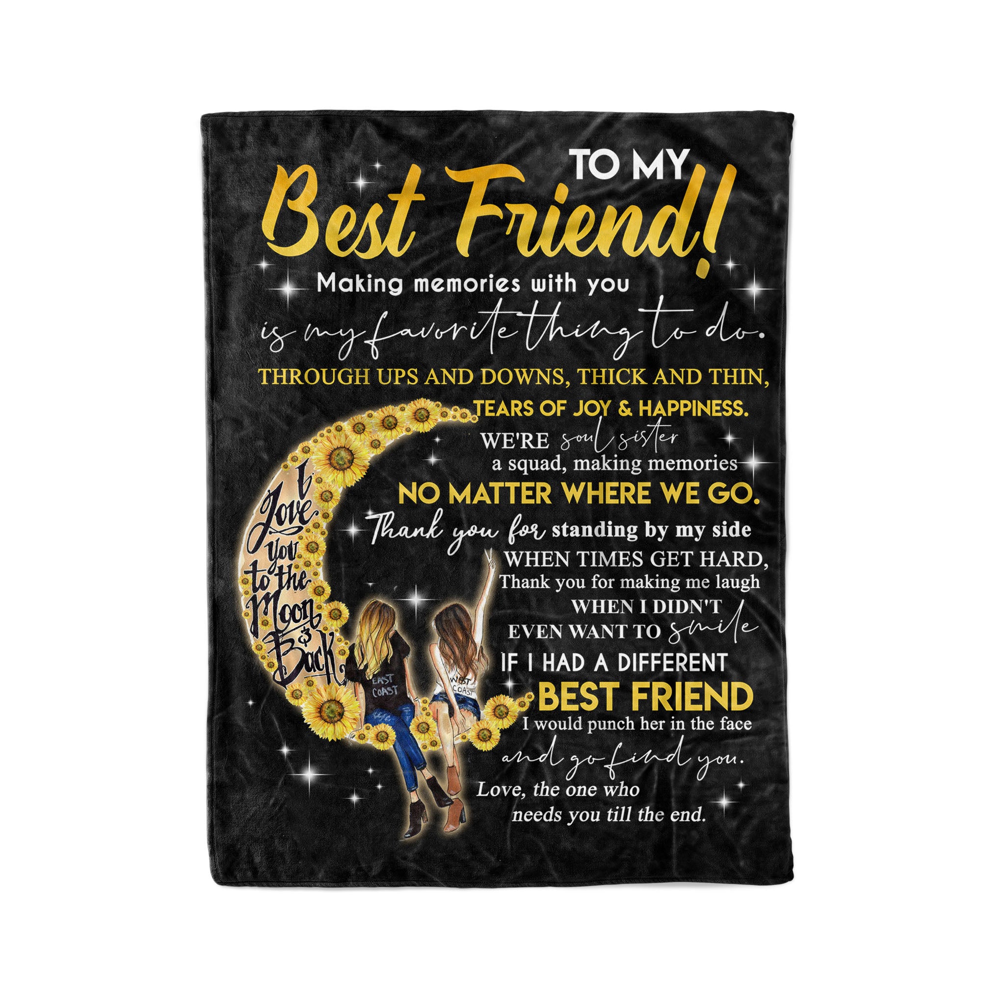 To My Best Friend Making Memories With You Is My Favorite Thing To Do – Fleece Blanket – Unique Gift For Friends