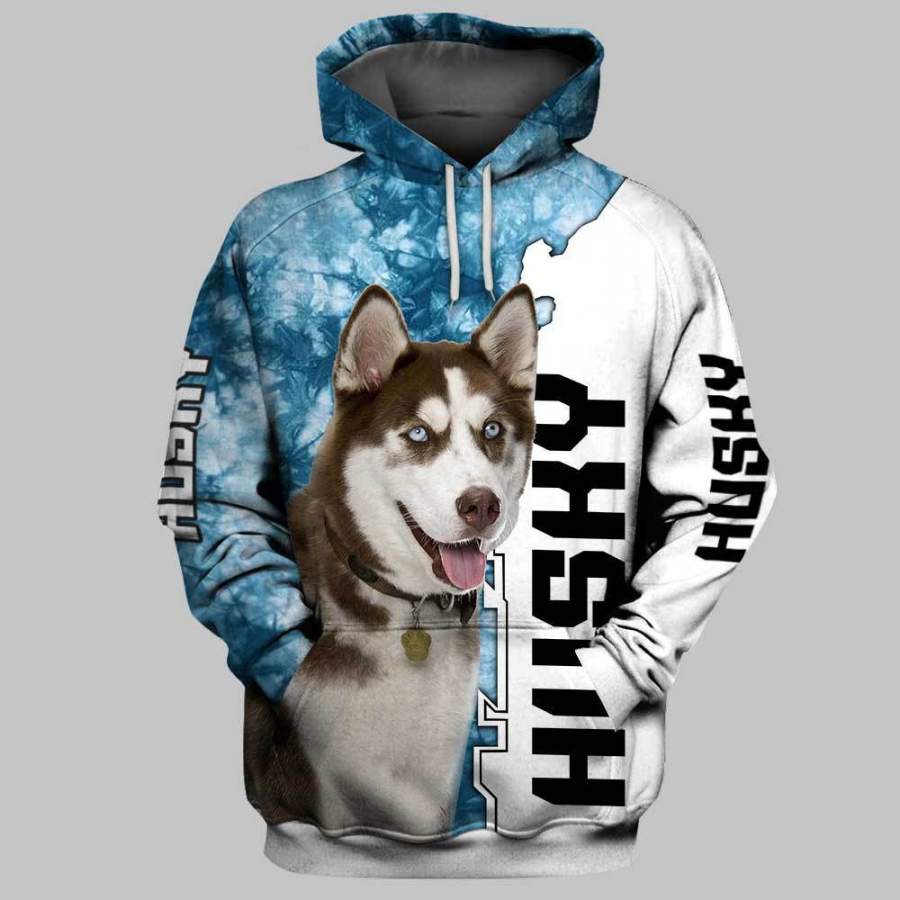 HUSKY Dog Sky 3D Hoodie Full Printing