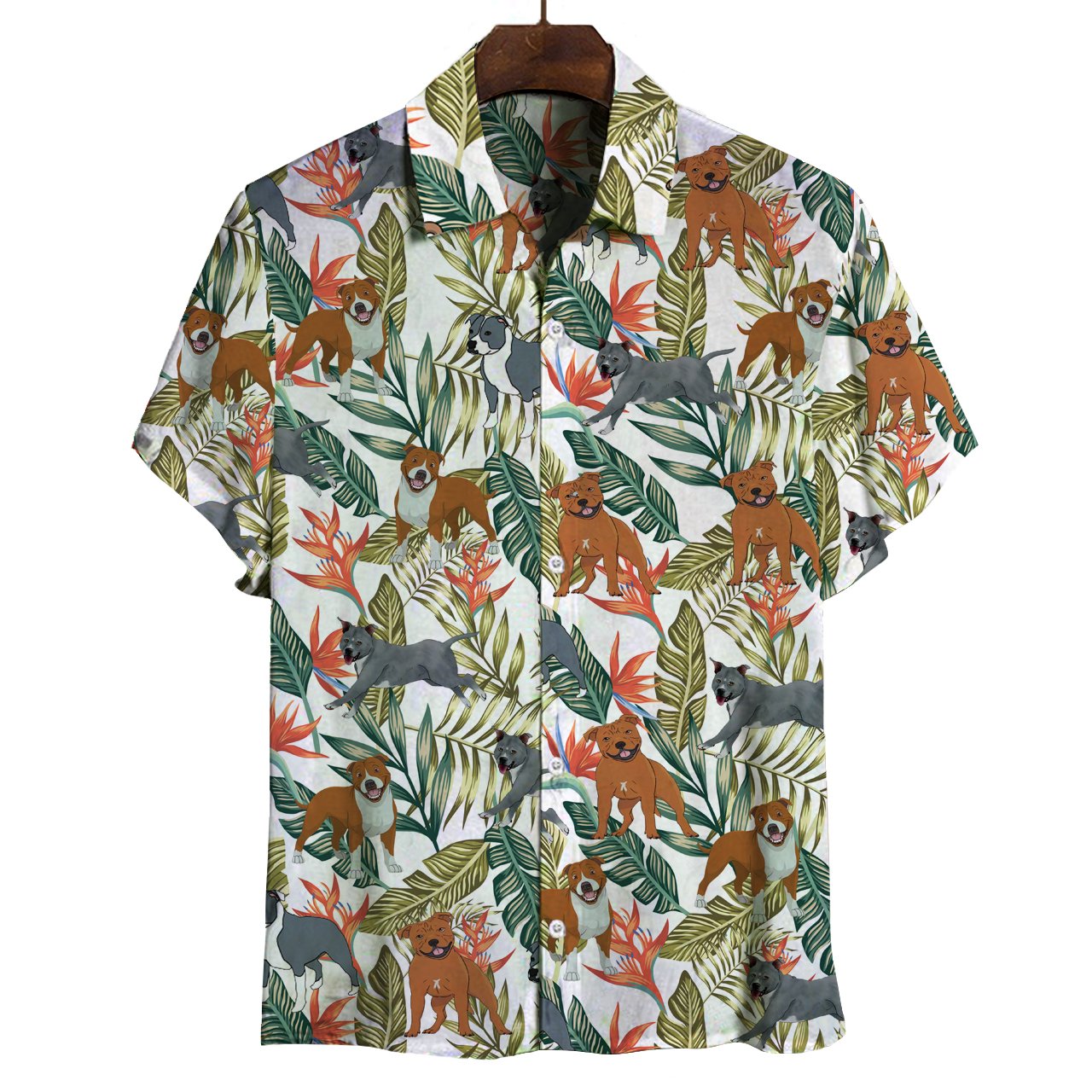 Staffordshire Bull Terrier Hawaii Shirt Ha48572