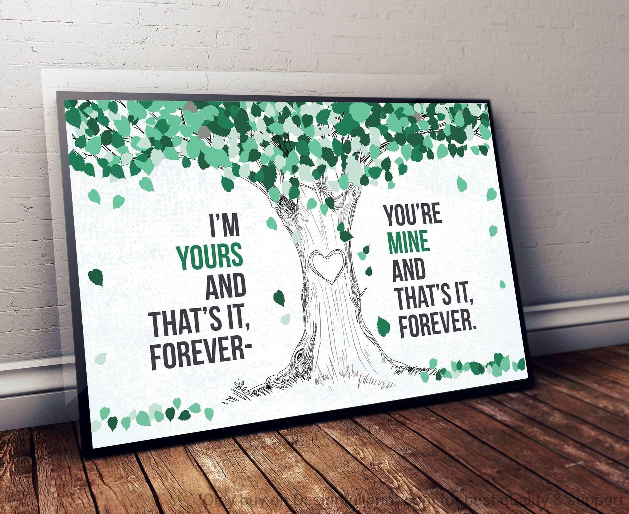 Im Yours And You Are Mine Canvas Art And Poster Ch Valentine Gift For Her Valentine Gift For Him