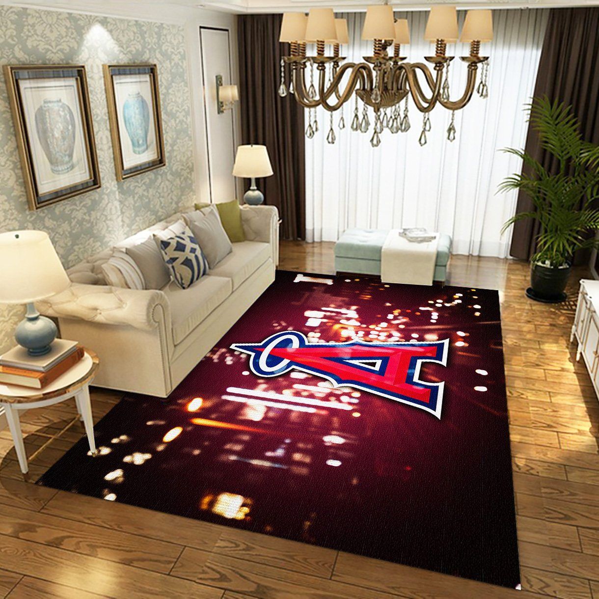 Los Angeles Angels Area Rug Living Room Rug  Home Us Decor