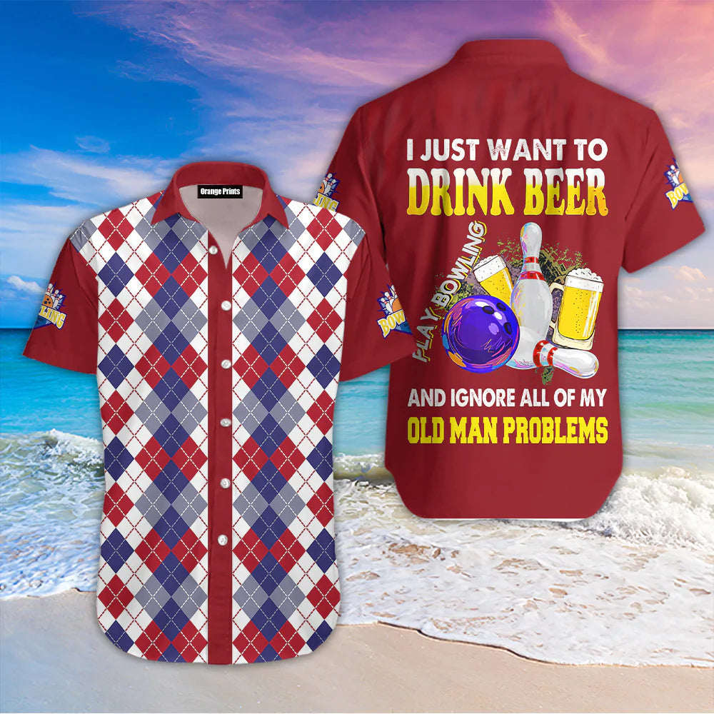 Drink Beer And Play Bowling Aloha Hawaii Shirts For Men Women Ha82888