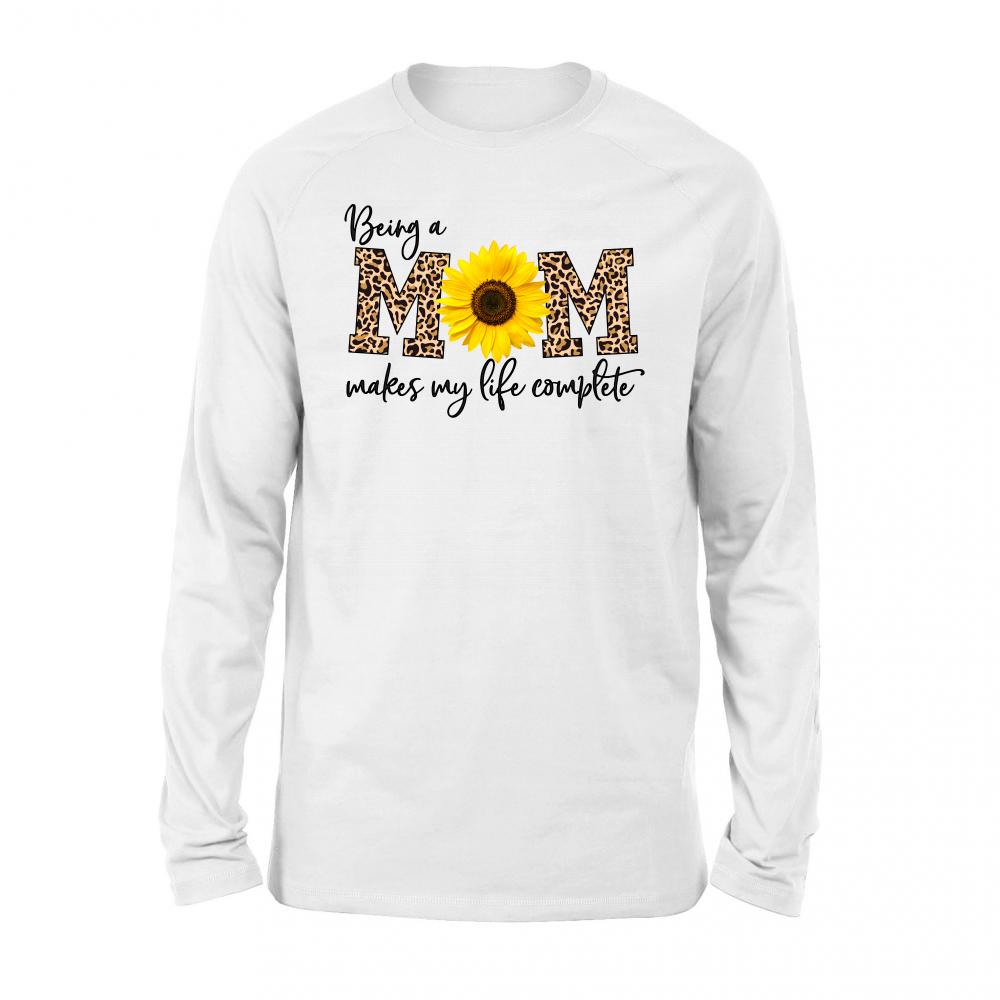 Being A Mom Makes My Life Complete Leopard Skin Patterns, Mother’s Day Gifts For Mom, First To Be Mom – Standard Long Sleeve – S01VT72