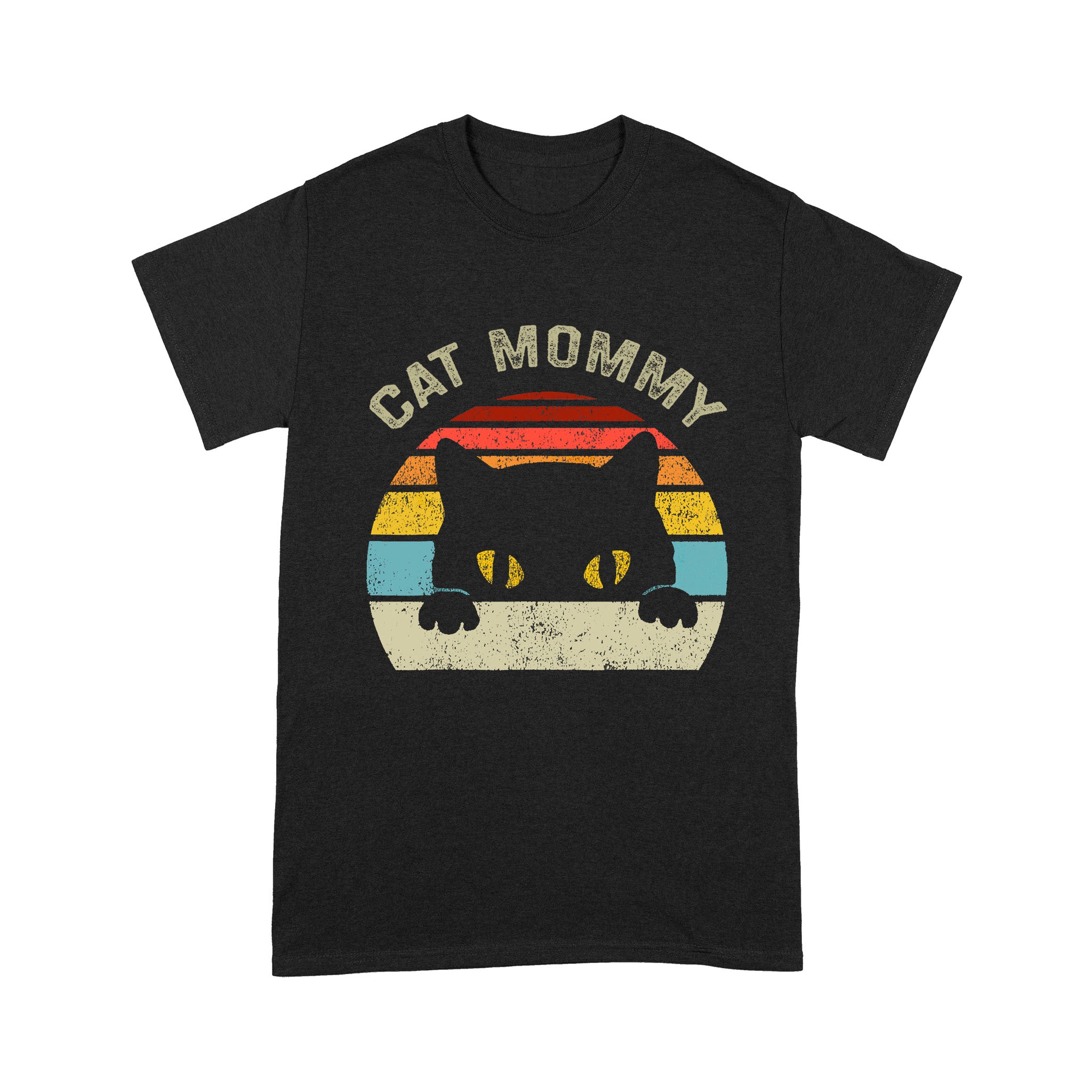 Cat Mommy Women Vintage Retro Black Cats Mom Mother’s Day – Standard T-shirt