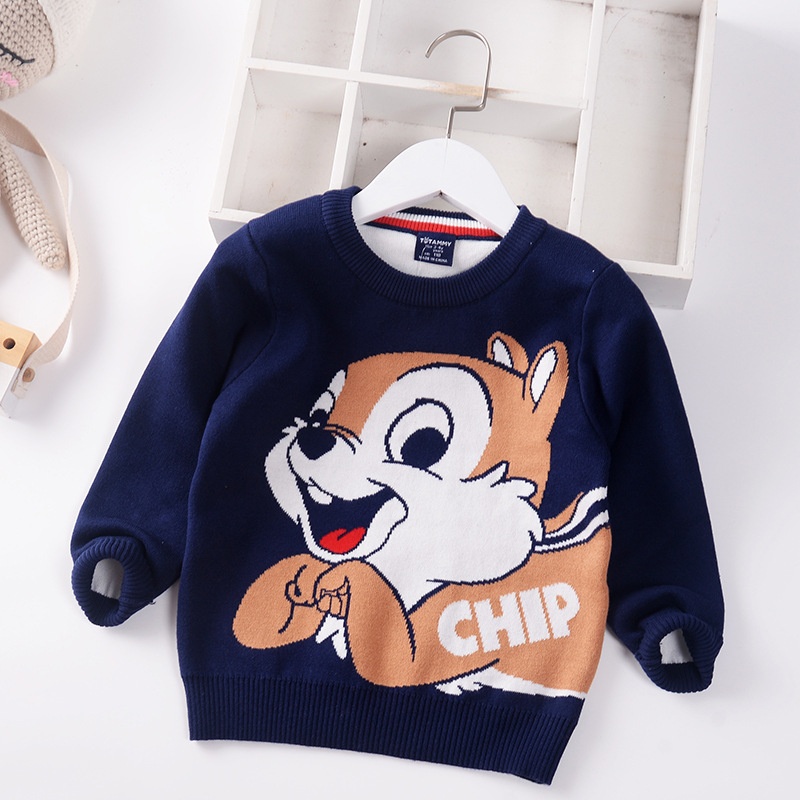 Boys Sweaters 2022 New Autumn Winter Baby Knitted Sweater Jumper for Girls Children Pullover Toddler Kids Clothes Cartoon 2-8y alx