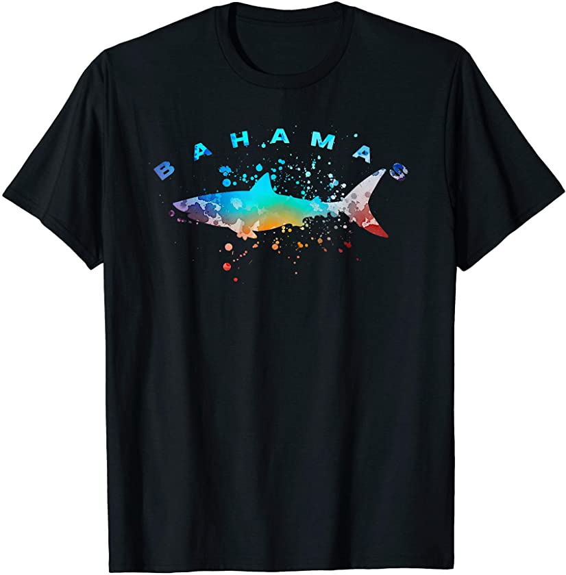 BAHAMAS Beach Shark Lover Gift Scuba Diving Fishing Vacation T-Shirt