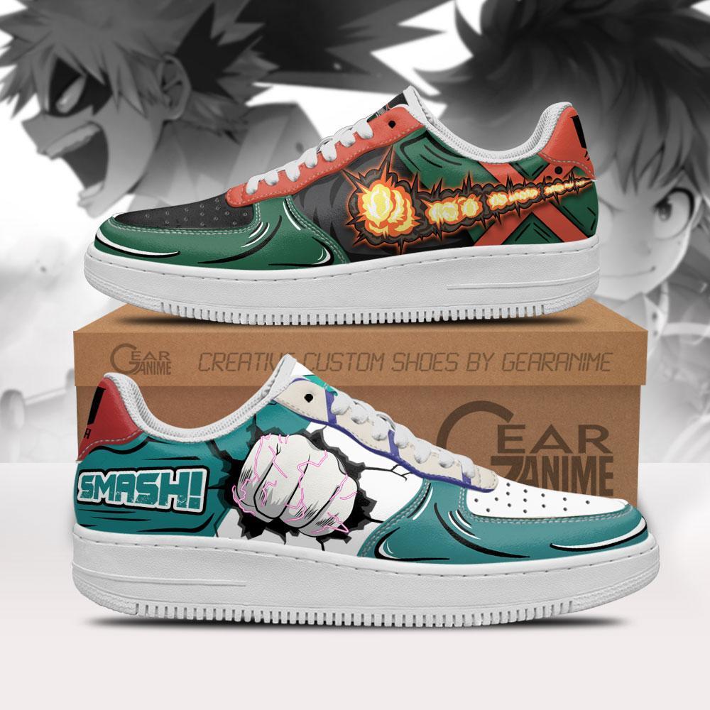 Deku And Bakugo Air Sneakers Custom My Hero Academia Anime Shoes – hoodiele