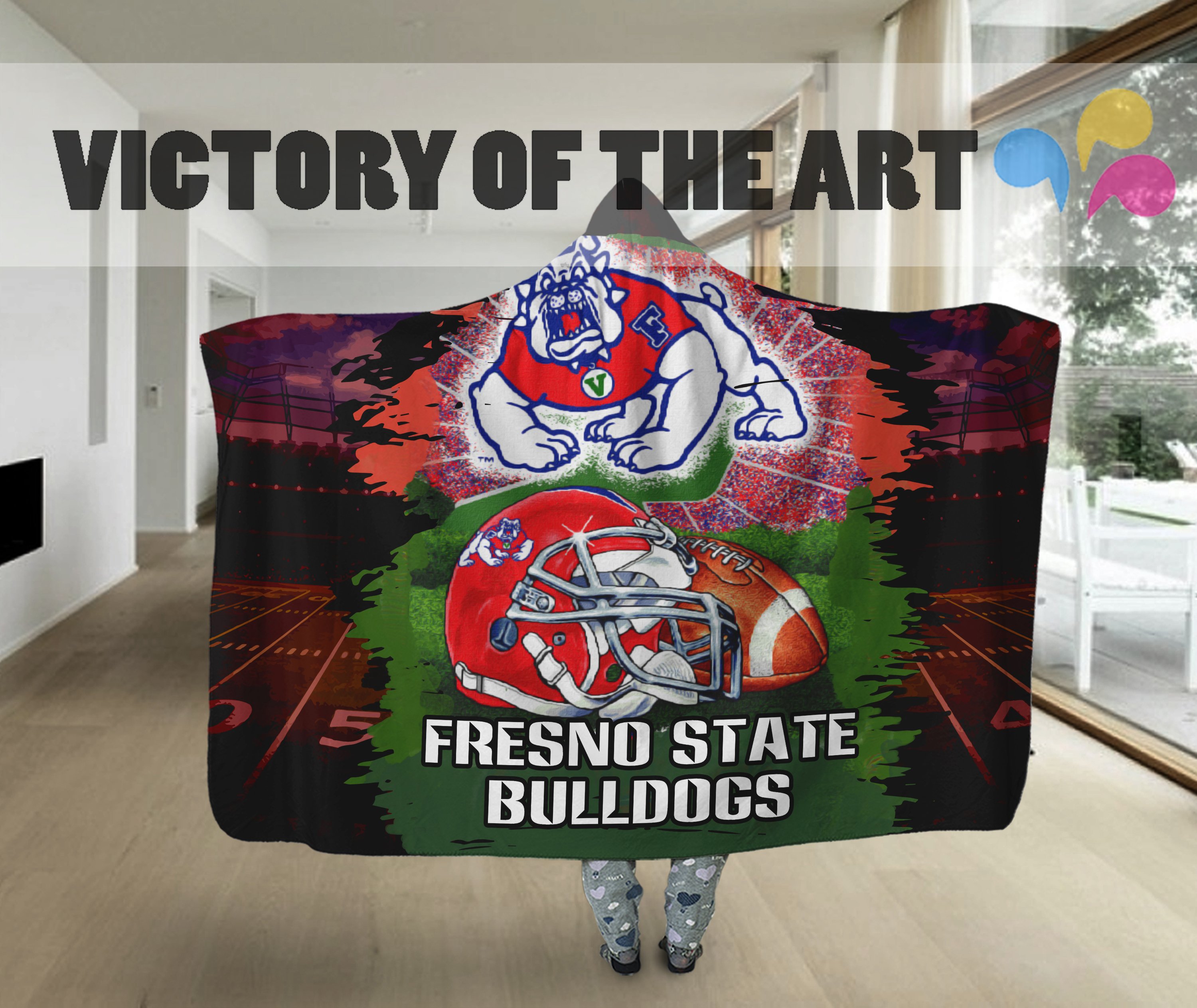 Special Edition Fresno State Bulldogs Home Field Advantage Hooded Blanket