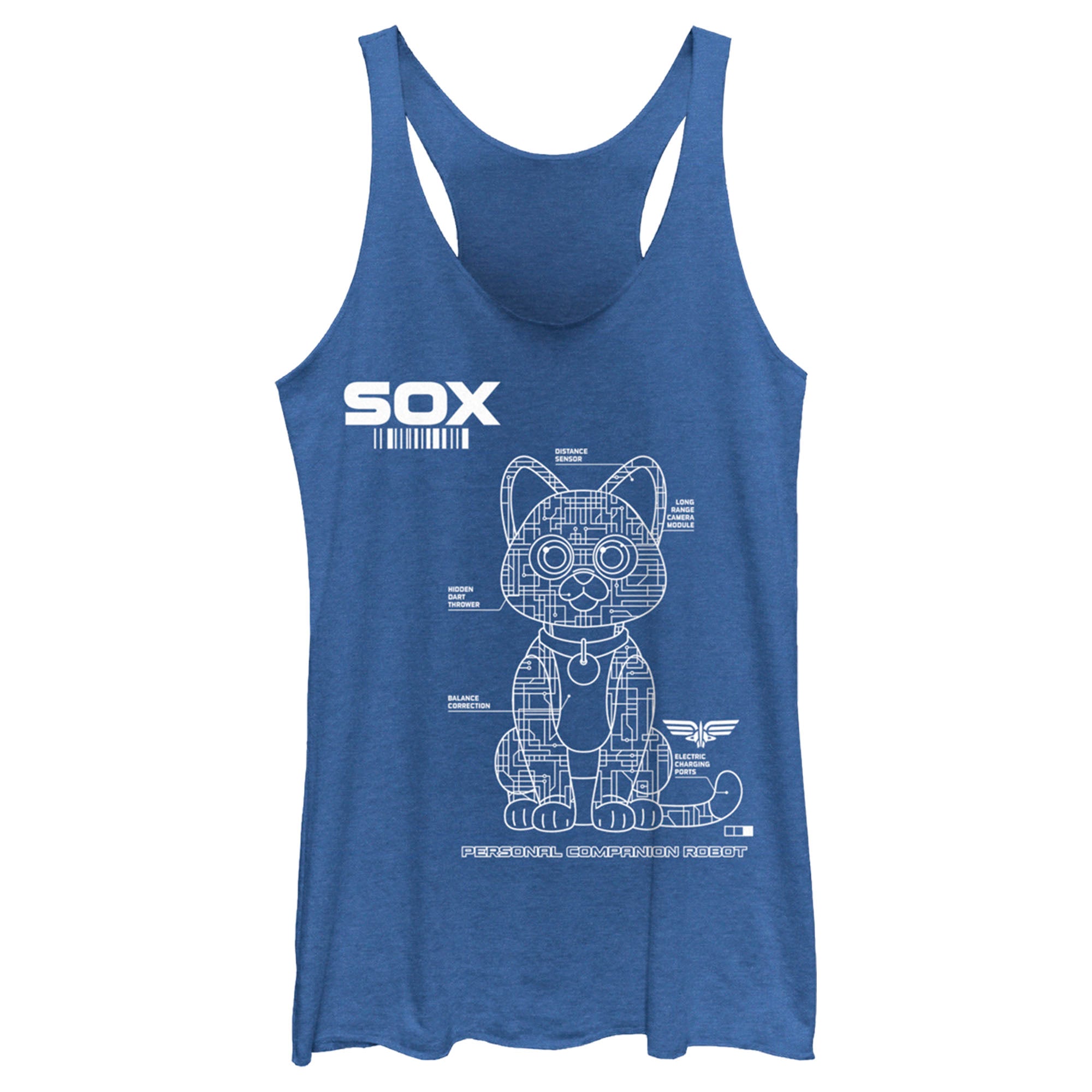 Women’S Lightyear Sox Blueprint Racerback Tank Top