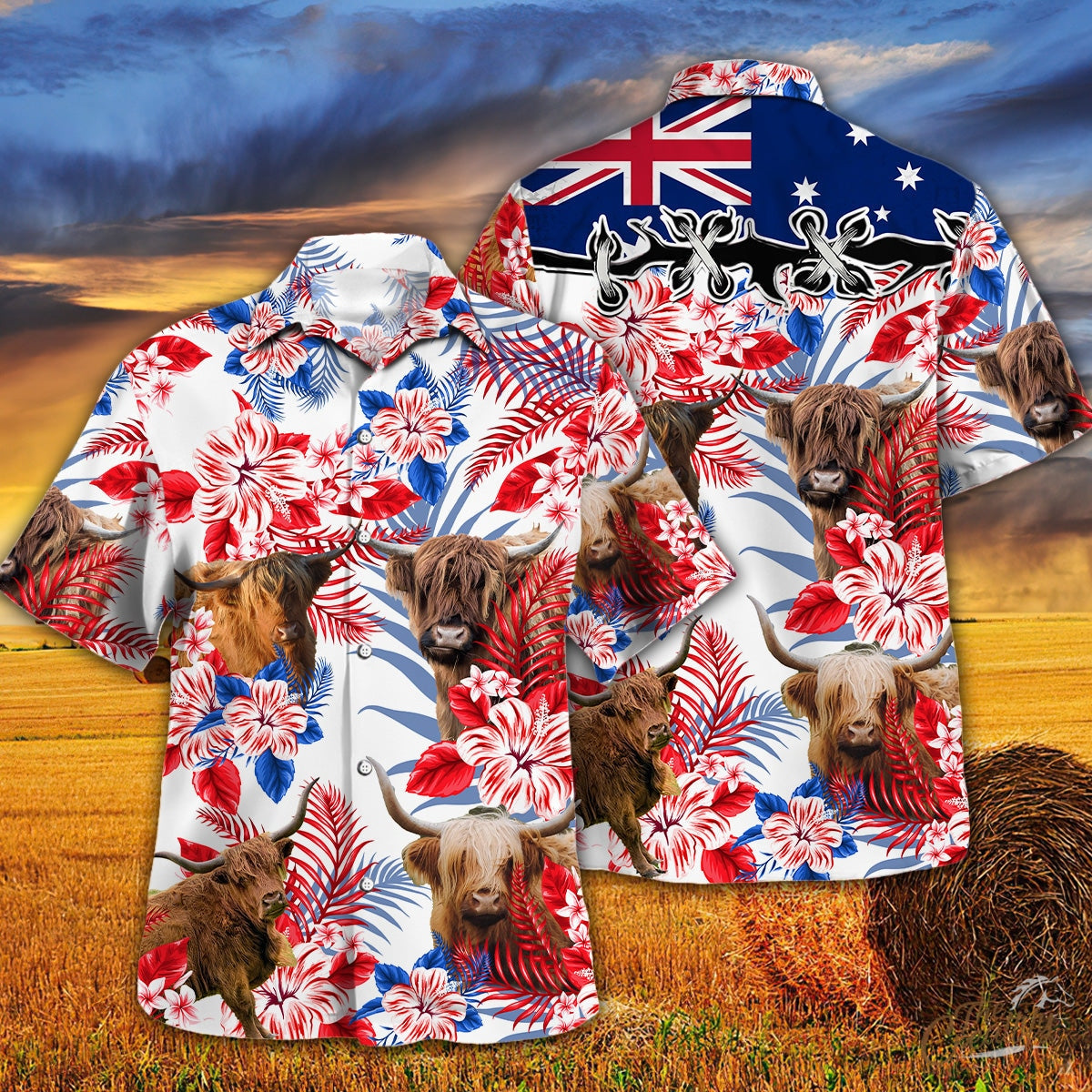 Highland Australia Flag Hawaiian Shirt