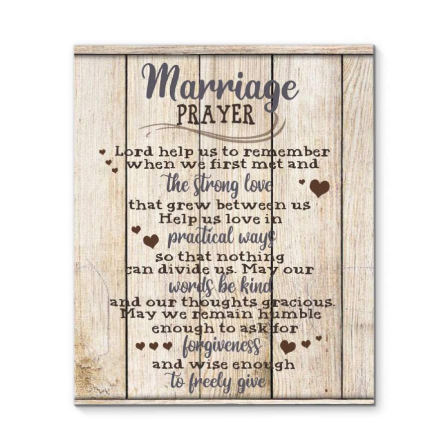 Lord, Help Us To Remember When We First Met, Marriage Prayer Canvas ...