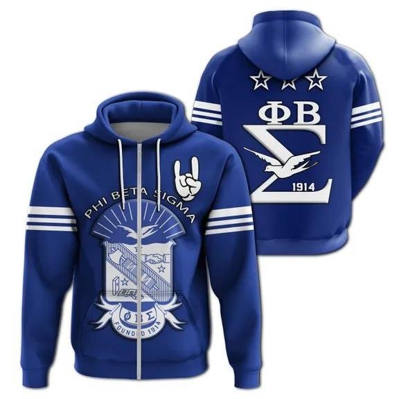 Fraternity Hoodie – Phi Beta Sigma Pbs Style Zip Hoodie