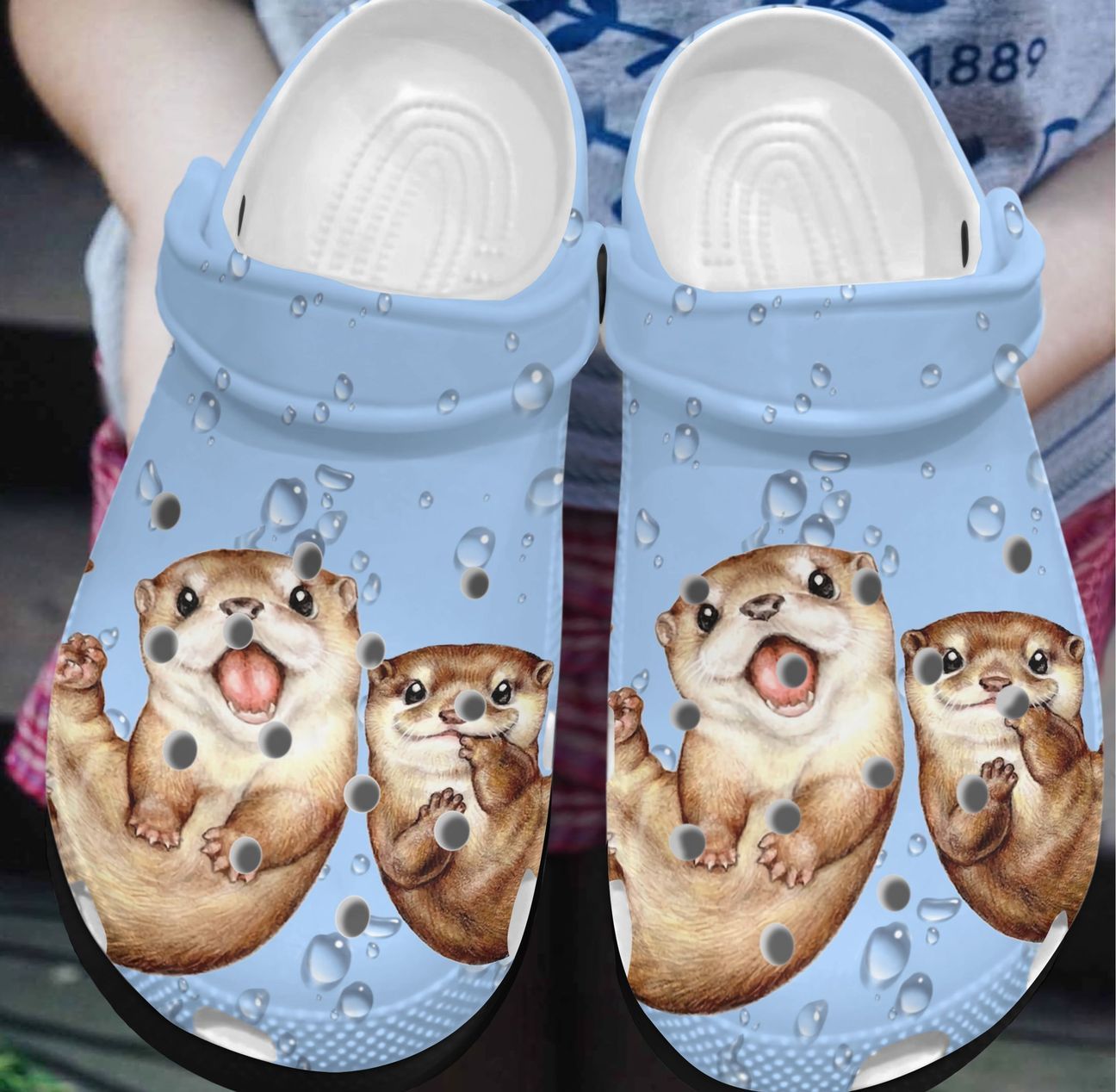 Otter Personalized Clog, Custom Name, Text, Color, Number Fashion Style For Women, Men, Kid, Print 3D I Love Otters 4