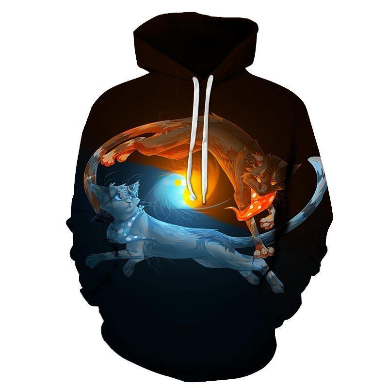 Fire & Ice Cats Hoodie