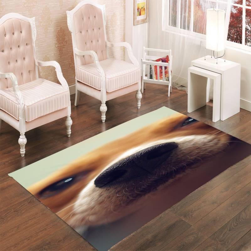 CUTE PUPPY DOG NOSE LIVING ROOM CARPET RUGS