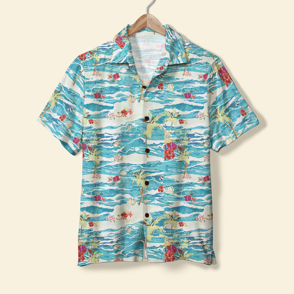 Tree With Beach Background Hawaii Aloha Shirt Ha27104