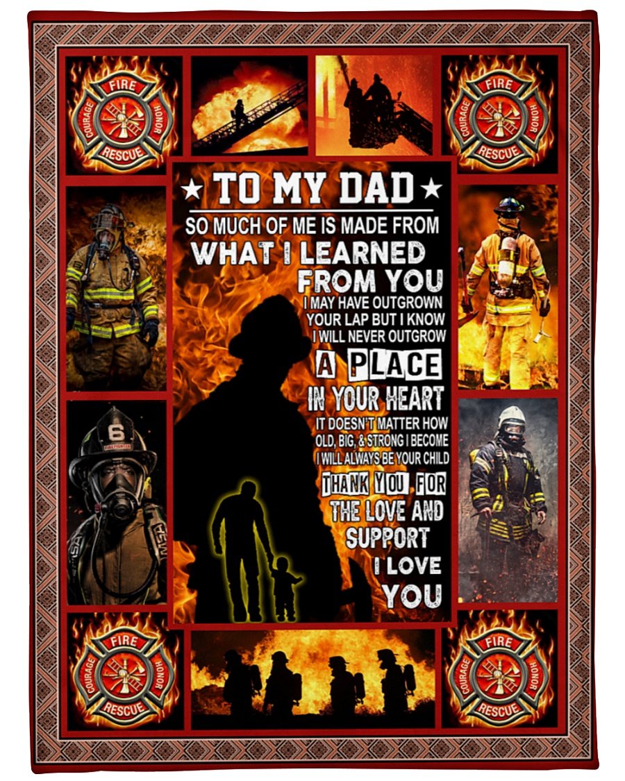 To My Dad So Much Of Me Is Made From Fleece Blanket Gift For Dad Father Day Gift Home Decor Bedding Couch Sofa Soft and Comfy Cozy