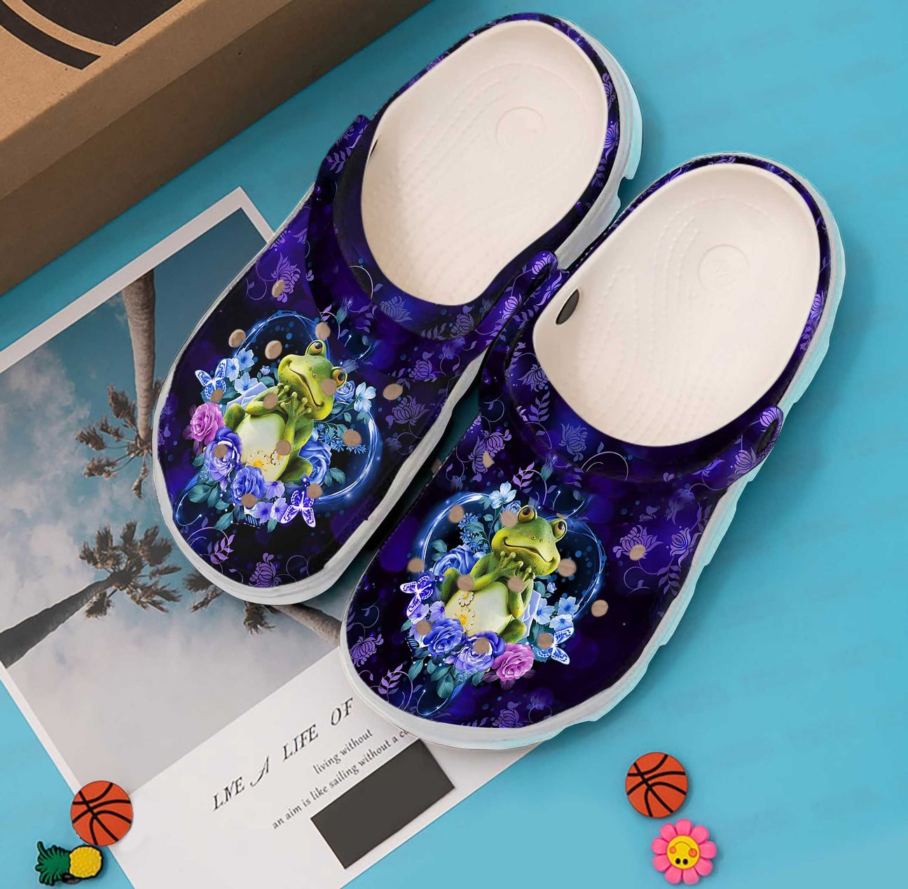 Frog Personalized Clog, Custom Name, Text, Color, Number Fashion Style For Women, Men, Kid, Print 3D Frog Heart