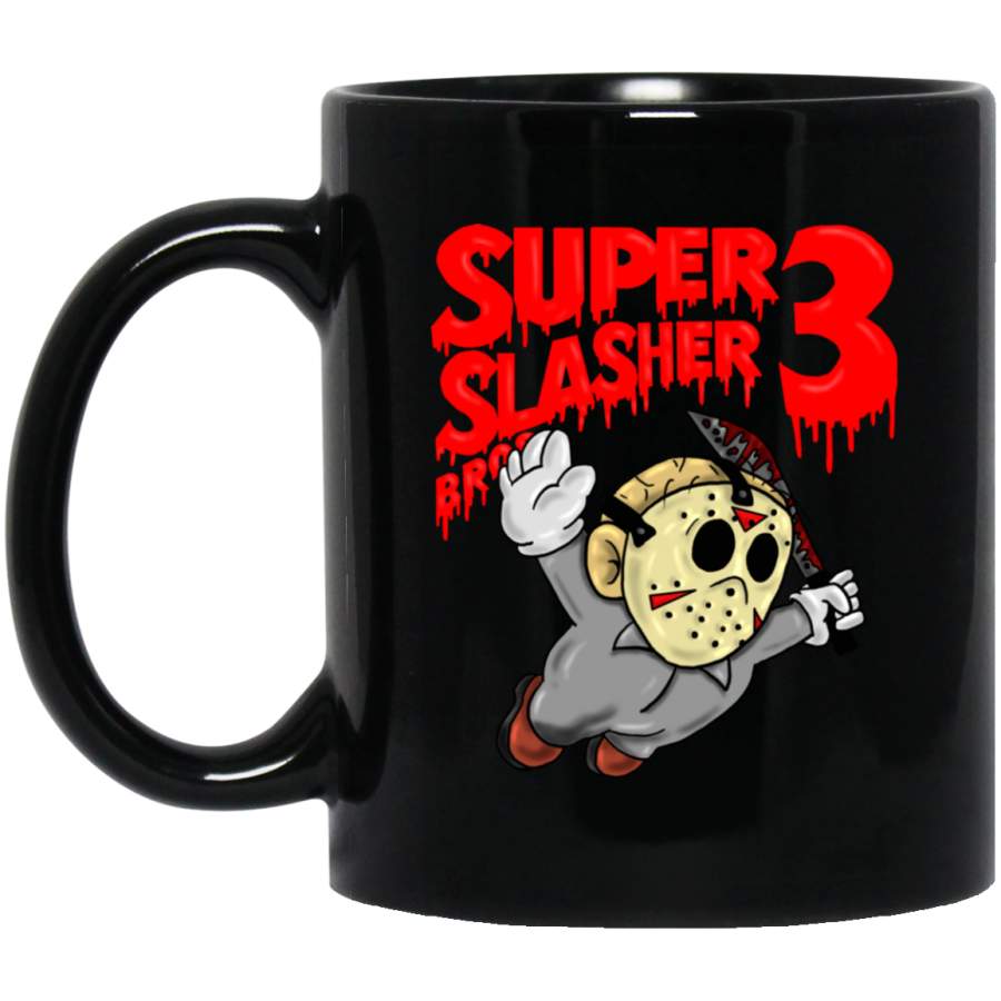 Super Mario Bros. 3 Jason Voorhees Parody Mug 11 oz 15 oz Black Mug