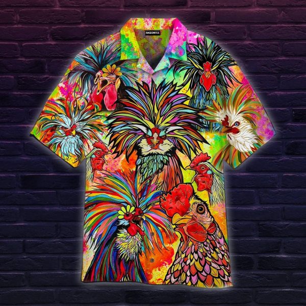 Chicken Love Colorful Hawaii Shirt For Men Women Ha556