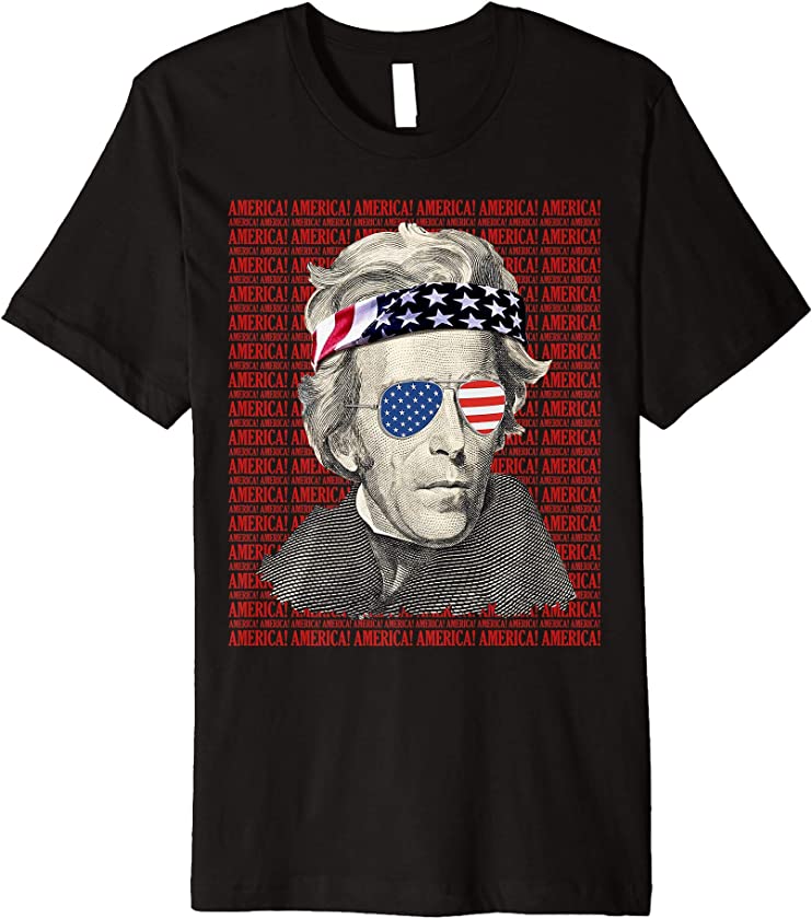 Andrew Jackson America! Patriotic USA Vintage 4th of July Premium T-Shirt