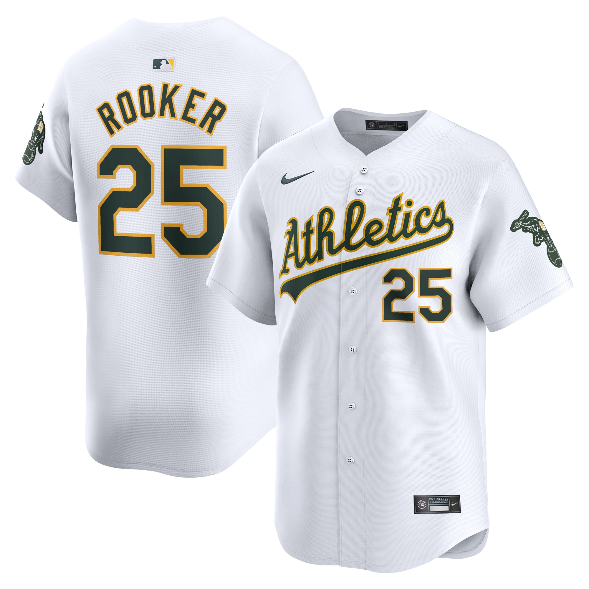 Brent Rooker Oakland Athletics Home Limited Player Jersey – White