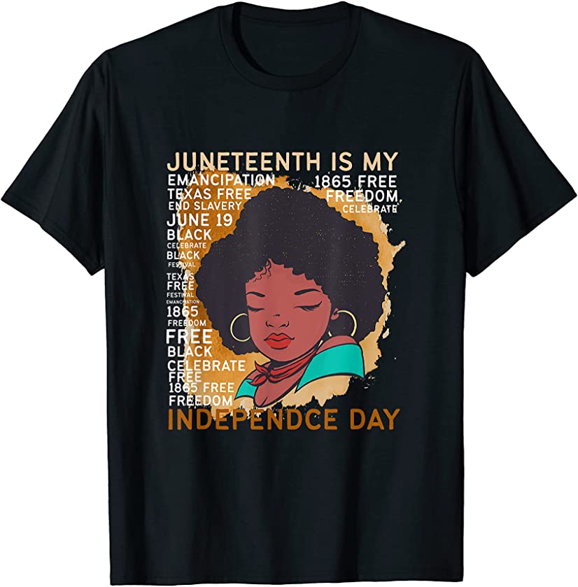 African American Girl Juneteenth My Independence T-Shirt