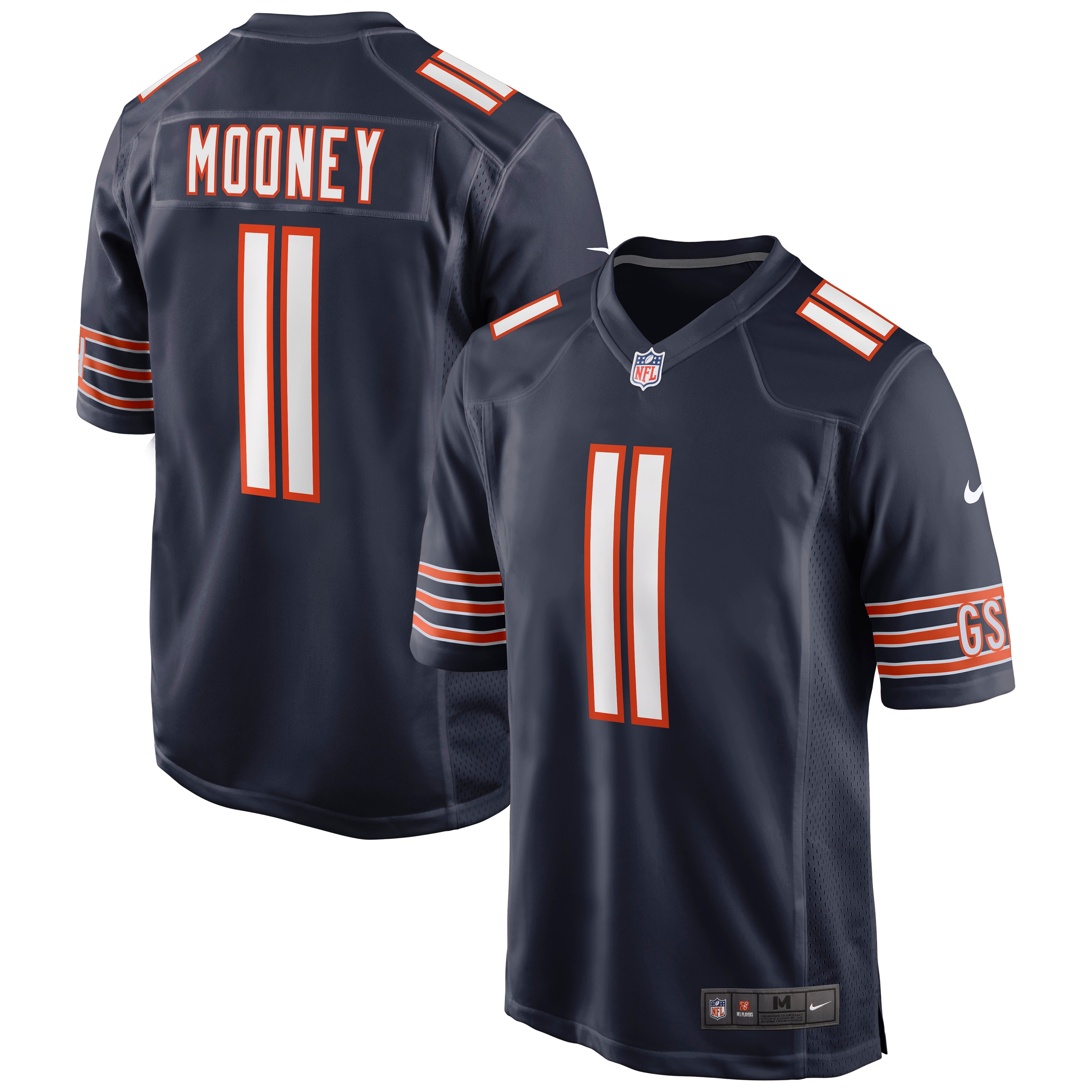 Men’s Chicago Bears Darnell Mooney Navy Game Jersey