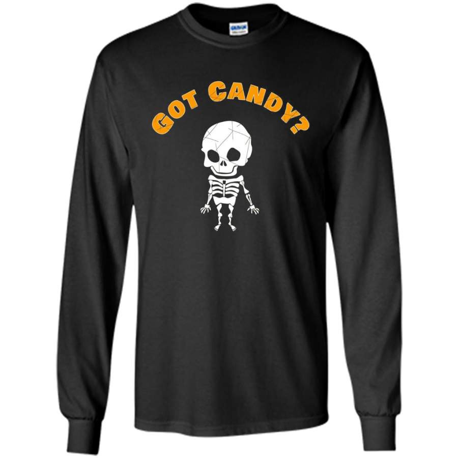 Cute Skeleton Asking For Candy Halloween T-shirt