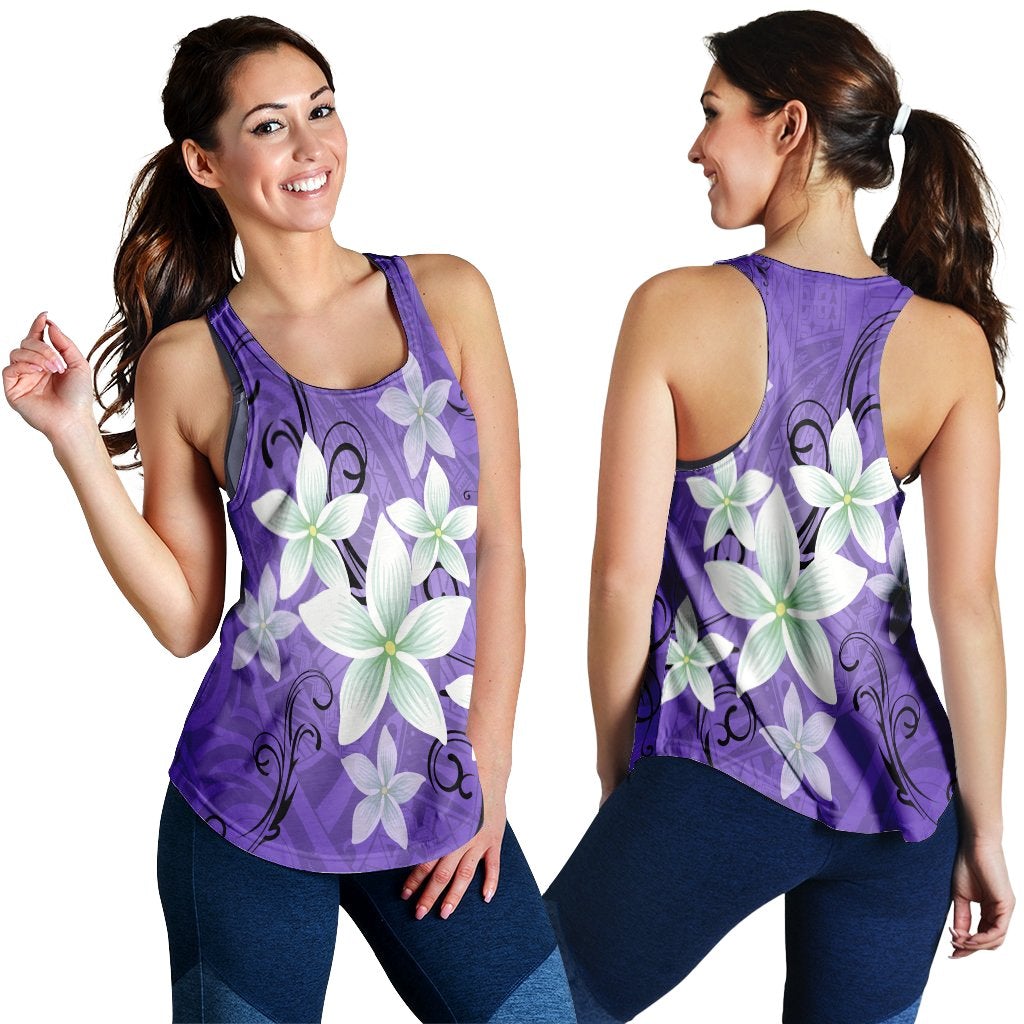 Hawaii Plumeria Polynesian Racerback Tank Purple Ah Ha17886