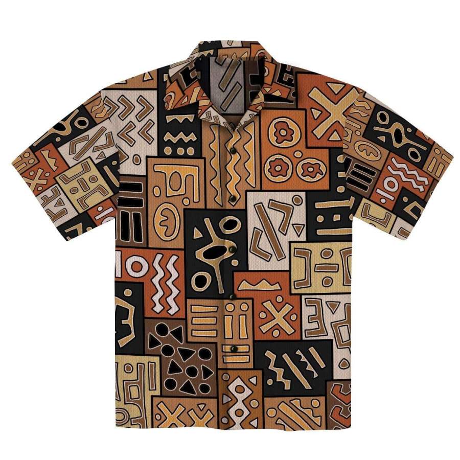 African Pattern Hawaiian Shirt