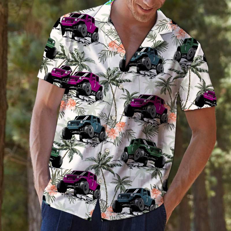 Jeep Tropical Vintage Hawaiian Shirt Ha62549