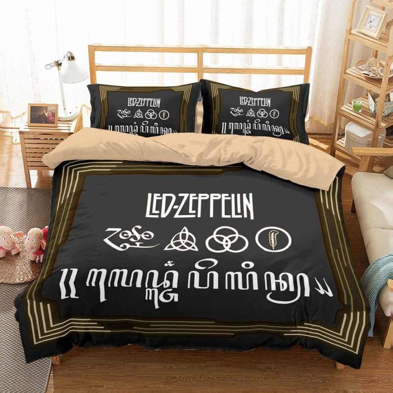 3D Customize Led Zeppelin Bedding Set Duvet Cover Set Bedroom Set Bedlinen