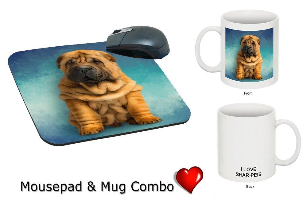 Shar Pei Puppy Mug & Mousepad Combo Gift Set Mpc48097