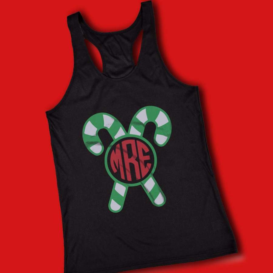 Candy Cane Christmas Gym Sport Runner Women’S Tank Top