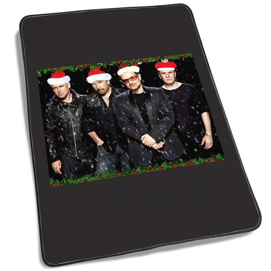 U2 Happy Christmas Fleece Blanket