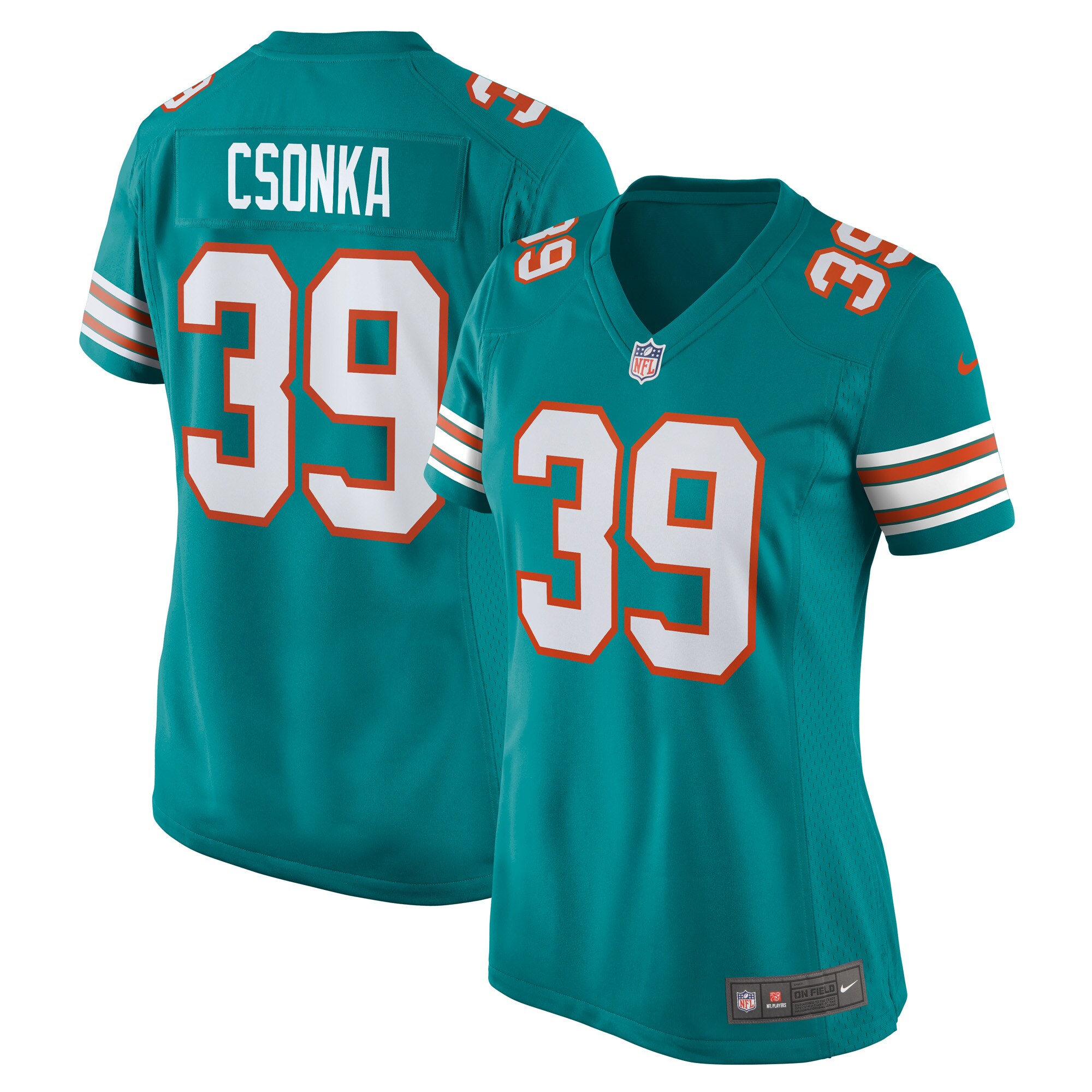 Women’s Miami Dolphins Larry Csonka Aqua Retired Player Jersey