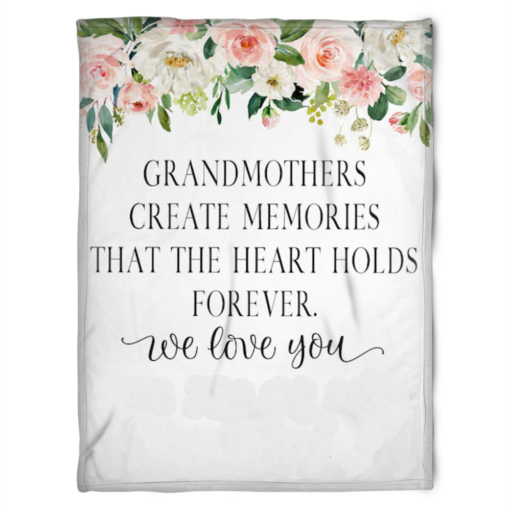 To My Grandma My Grandmother Creat Memories Fleece Blanket Gift For Grandparents Gift From Granddaughter Gift For Grandson Home Decor Bedding Couch Sofa Soft And Comfy Cozy