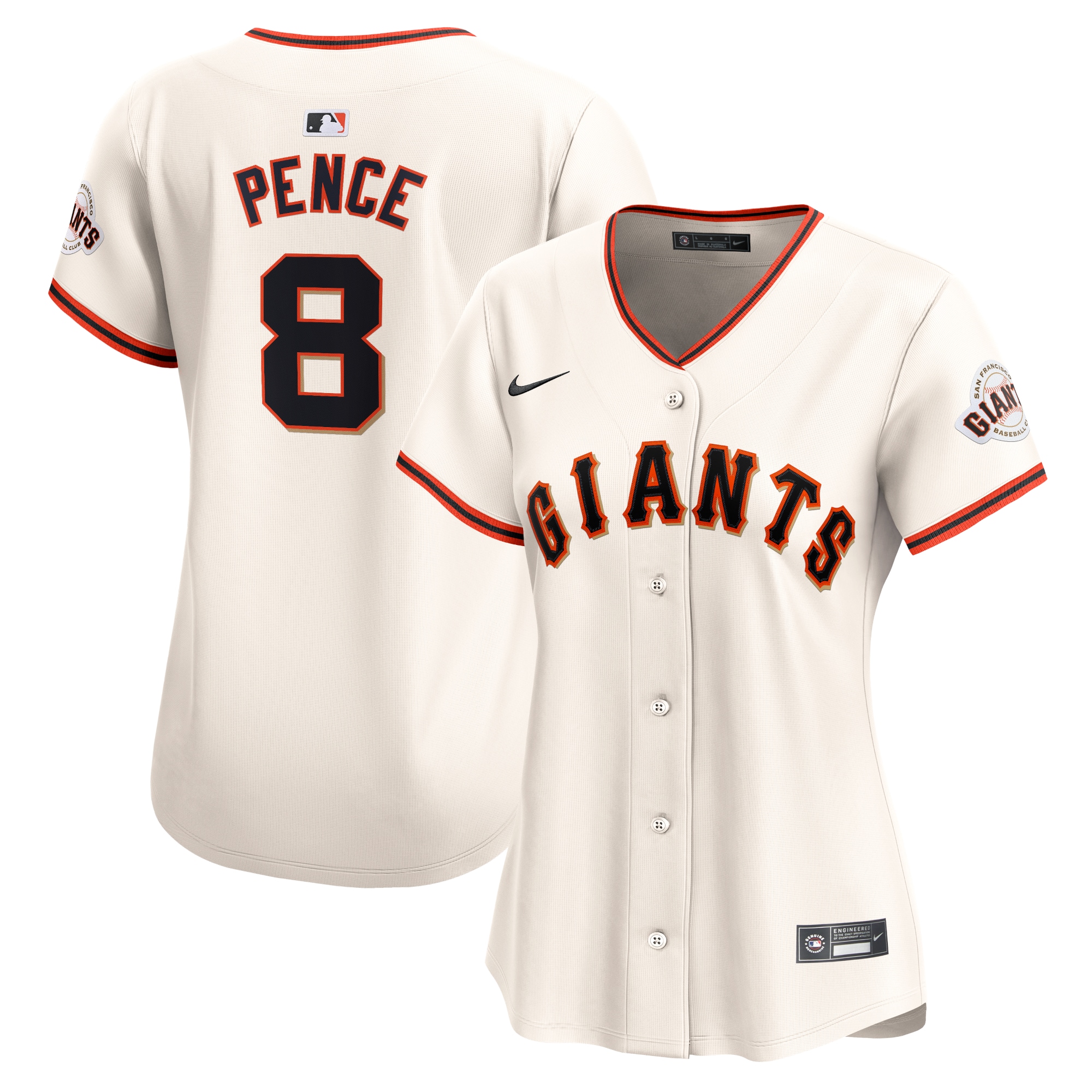 Hunter Pence San Francisco Giants Women's Home Limited Player Jersey – Cream