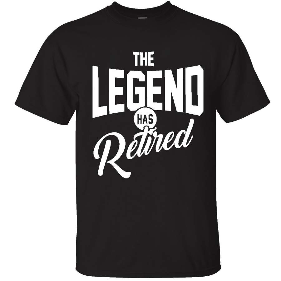 The Legend Has Retired Crew Neck T-Shirt Men Cotton T-Shirt Fashion T-Shirt