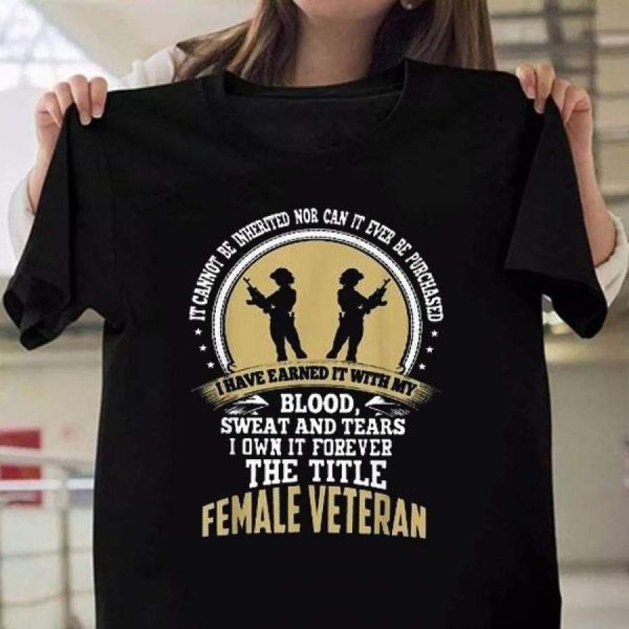 YPS Female Veteran T Shirt Classic Shirt Cotton