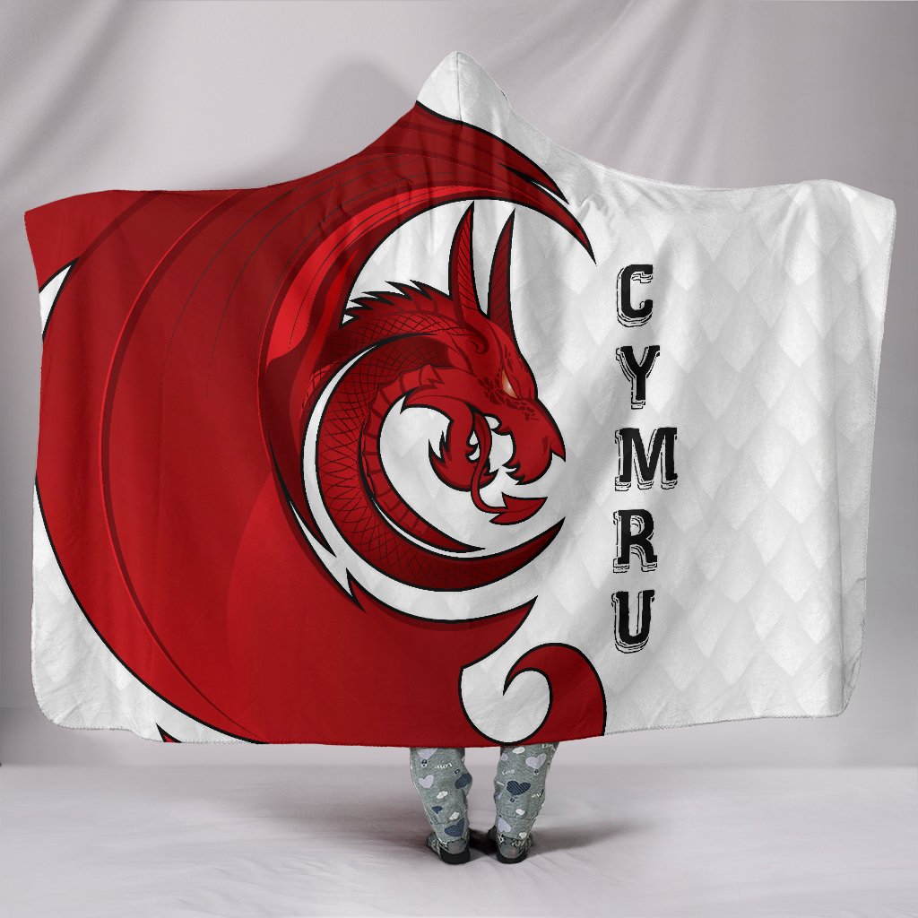 Welsh Hooded Blanket – Welsh Myth Dragon Red A02