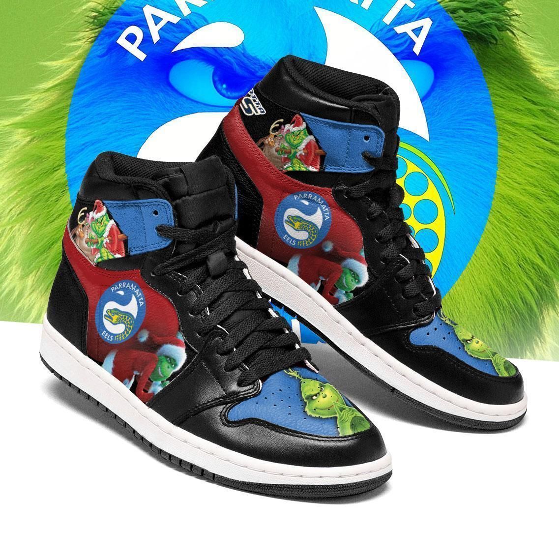 The Grinch Parramatta Eels Nrl Air Jordan Sneakers Shoes Sport