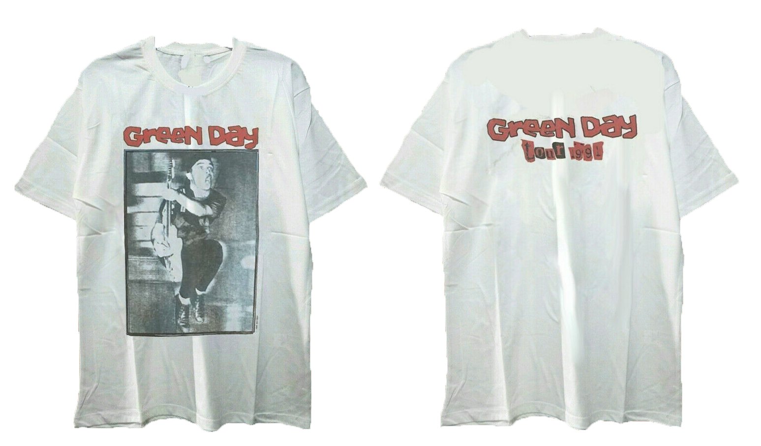 Rare Vtg Tour 1991 Green Day Cotton Reprint T-Shirt